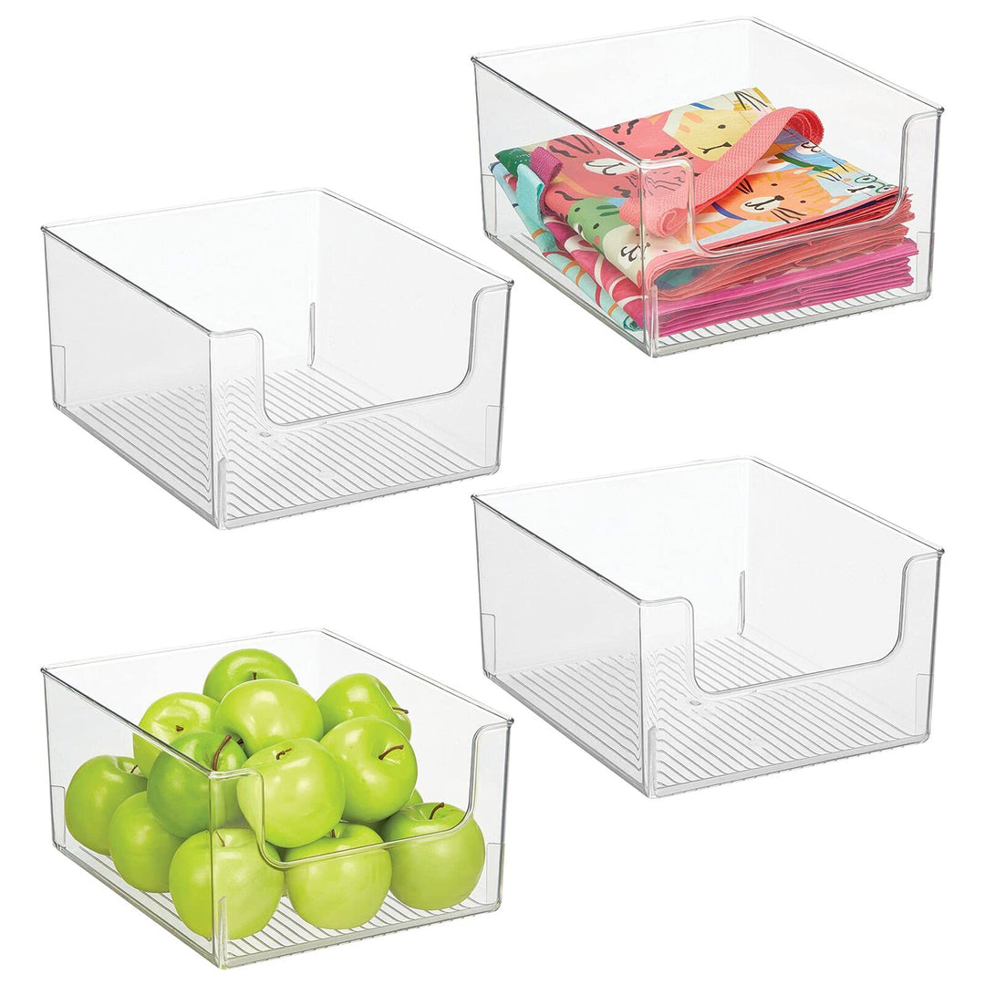 mDesign Aufbewahrungsbox für Lebensmittel – Küchen Ablage mit offener Vorderseite für das Regal, die
