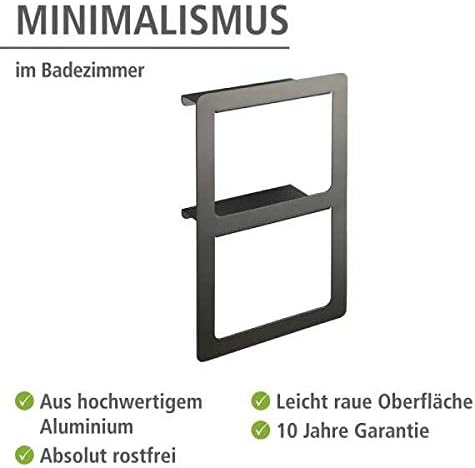 WENKO Handtuchhalter Duo Montella, inkl. Schraubmaterial für Wandmontage, Aluminium, rostfrei, 27x44
