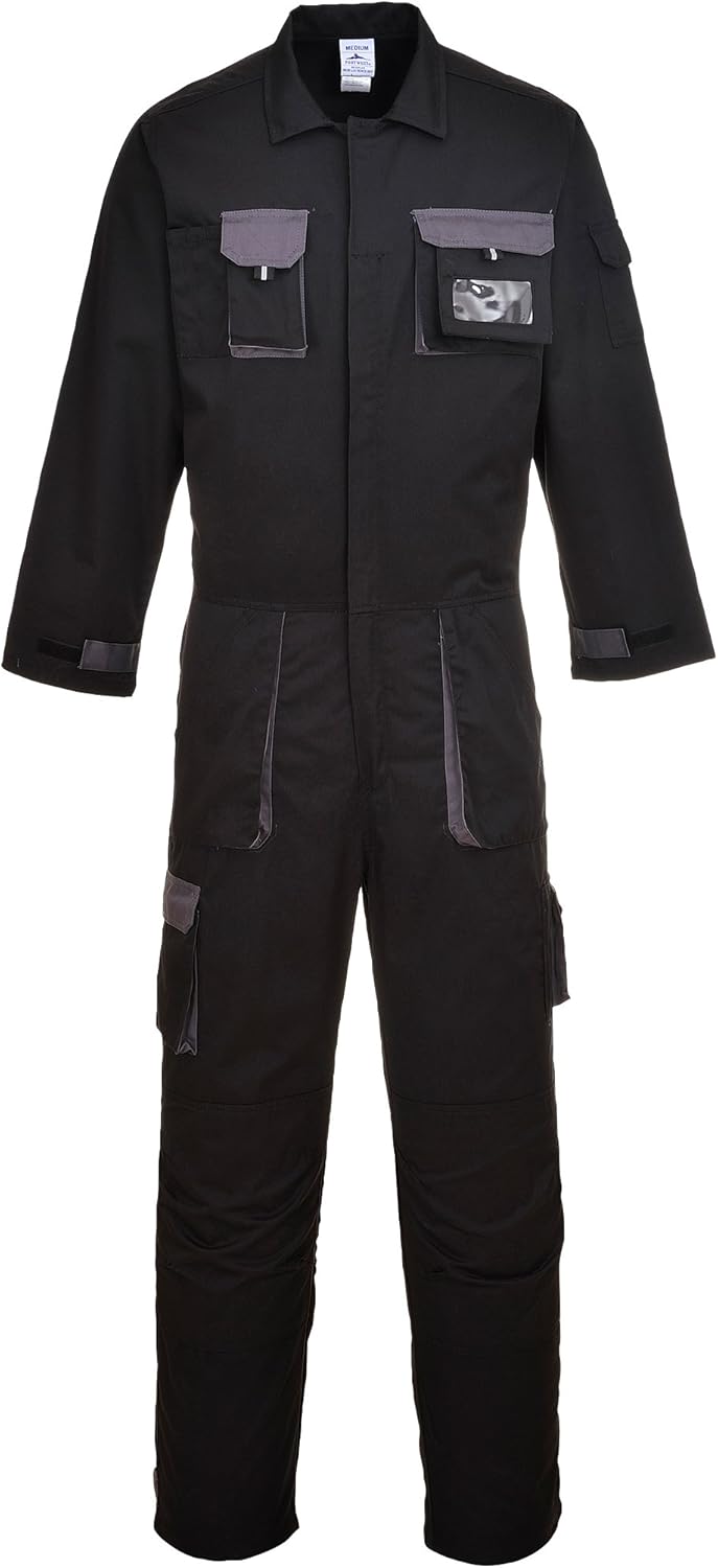 Portwest Portwest Texo Kontrast Overall, Grösse: XL, Farbe: Schwarz, TX15BKRXL Schwarz XL, Schwarz X