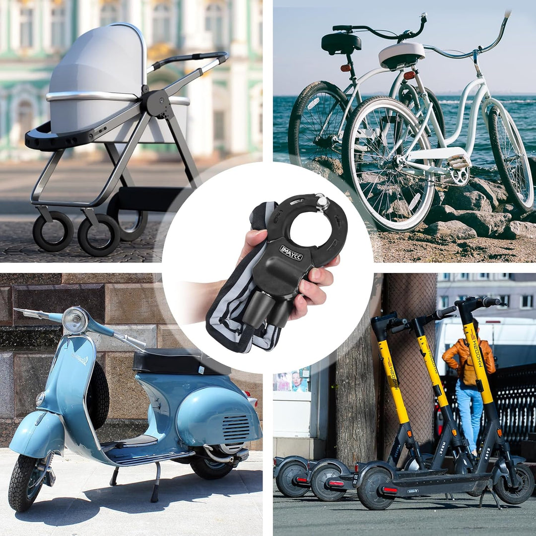 IMAYCC Mini E Scooter Schloss, Tragbarkeit Schloss für E Scooter, Diebstahlschutz Handschellenschlos