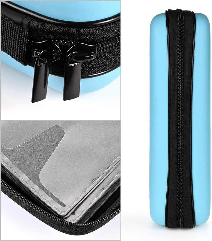 KUOCDSIK CD Tasche, 192 Kapazität Hart Eva Blu-ray CD-Brieftasche Doppelreissverschluss Handschlaufe
