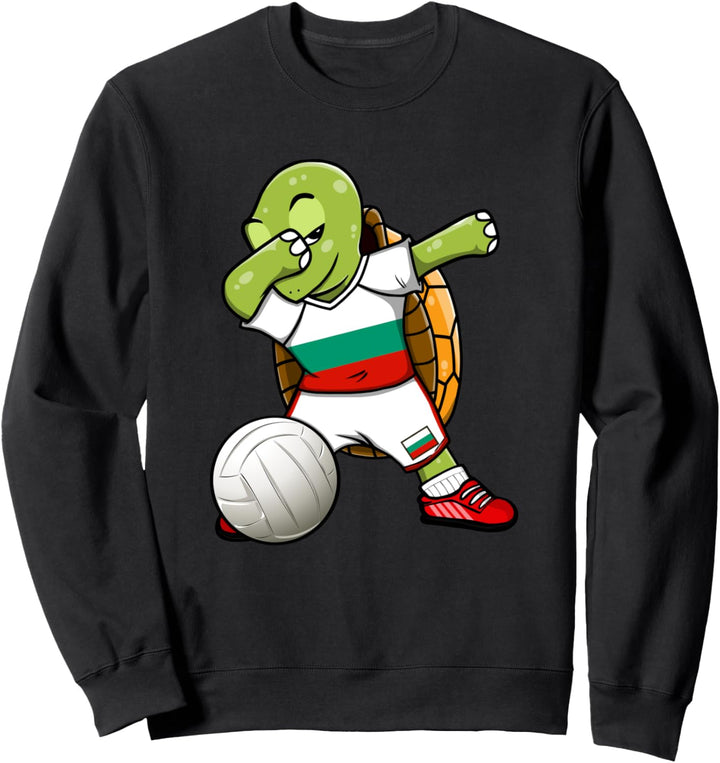 Dabbing Turtle Bulgarien Volleyball Fans Trikot Sport Flagge Sweatshirt
