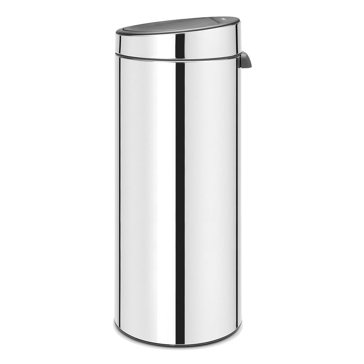 Brabantia 115325 Touch Bin New mit herausnehmbaren Kunststoffeinsatz, Brilliant Steel, 30 l Brillian