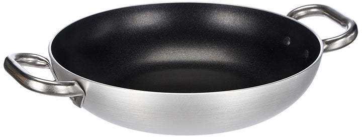 Pentole Agnelli FAMA10SEL28 Select Pan Aluminiumpfanne, 2 Edelstahlgriffe, 28 cm, Silber, 28 cm