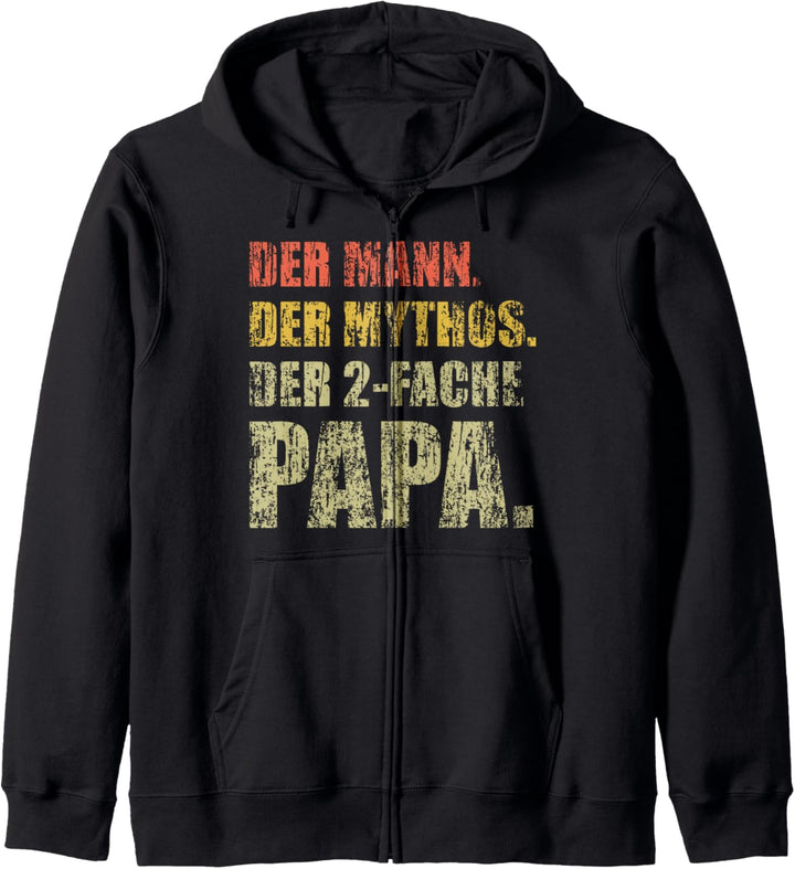 Der Mann der Mythos der 2-fache Papa mit Zwillinge 2 Kindern Kapuzenjacke