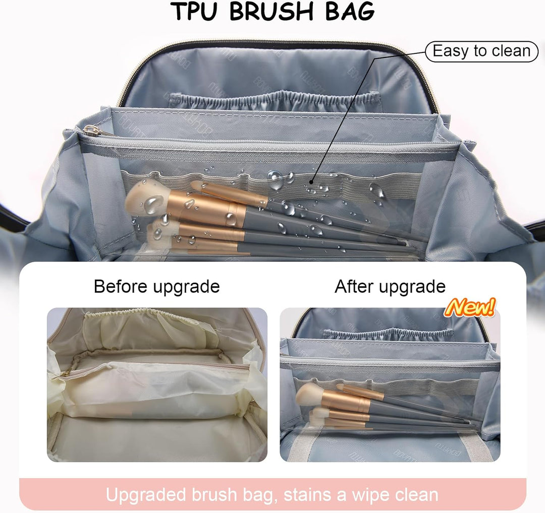 BOYATU Reise-Make-up-Tasche, Kosmetiktasche für Damen 01-d-pink, 01-d-pink