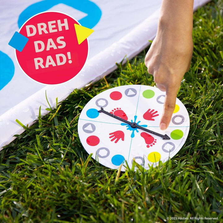 Hasbro Twister Jr. Splash - Aufblasbares Wasser-Twister-Spiel für Kinder im Freien