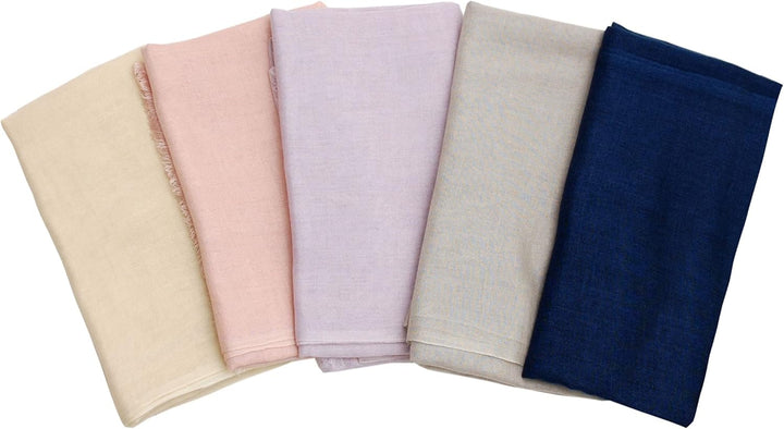 Bovari Pashmina Kaschmir Schal Damen - 70% Kaschmir 30% Seide - extra leicht/dünn - Sommerschal - 20