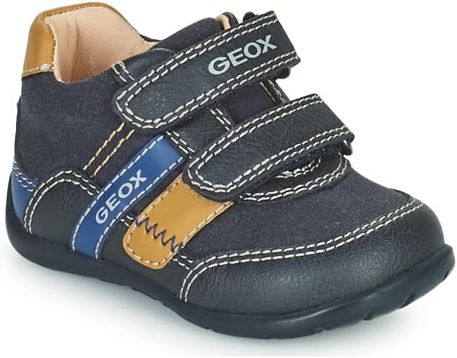 Geox Jungen B Elthan Boy A Erste Schritte 21 EU Navy Dk Yellow, 21 EU Navy Dk Yellow