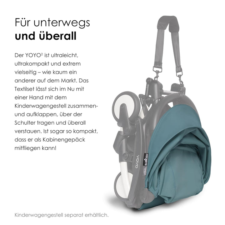BABYZEN YOYO 6+ Textilset, Aqua - Nur Textilset: Sitzpolster, farbgleichen Verdecken und Reissversch