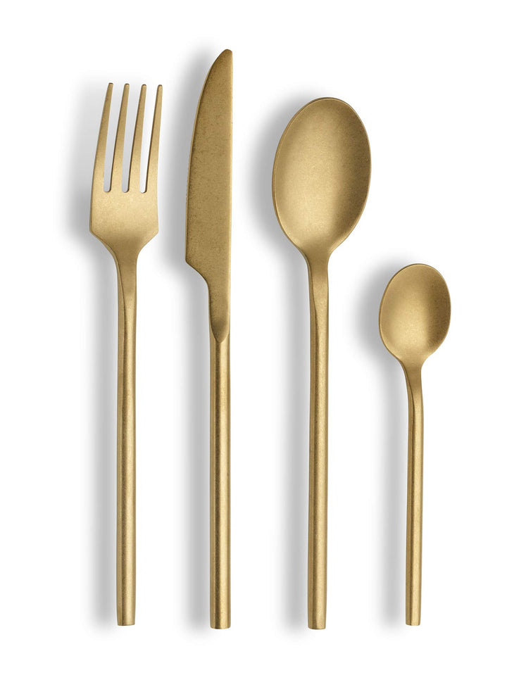 ECHTWERK Tafelbesteck Malou, Stonewashed champagne, 16-teilig, Essbesteck für bis zu 4 Personen, Hoc