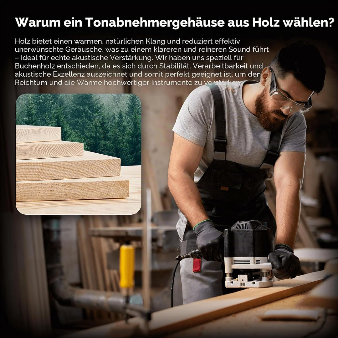 AMUMU NEO-SP31 passiver Neodym-Magnet-Schallloch-Tonabnehmer für Stahlsaiten-Akustikgitarren, Einzel