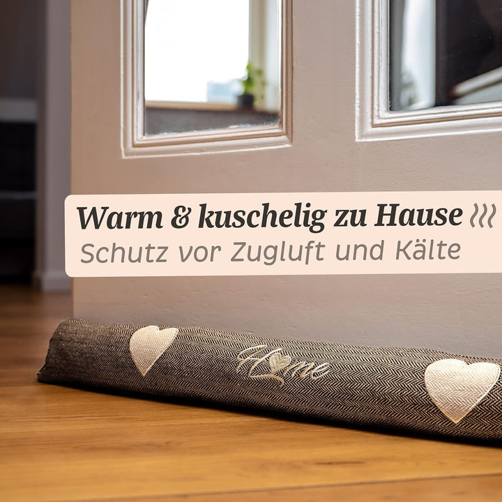2 Stück Zugluftstopper 90cm - Waschbarer Bezug - Energiesparend - Extra Schwer - Für Türen und Fenst
