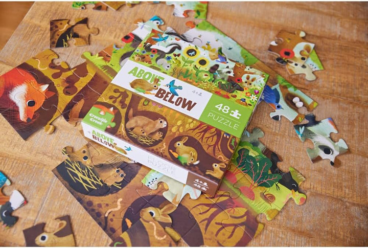 Bertoy 3876002 Classic Above and Below Boxed Puzzles, Backyard, 48 Teile