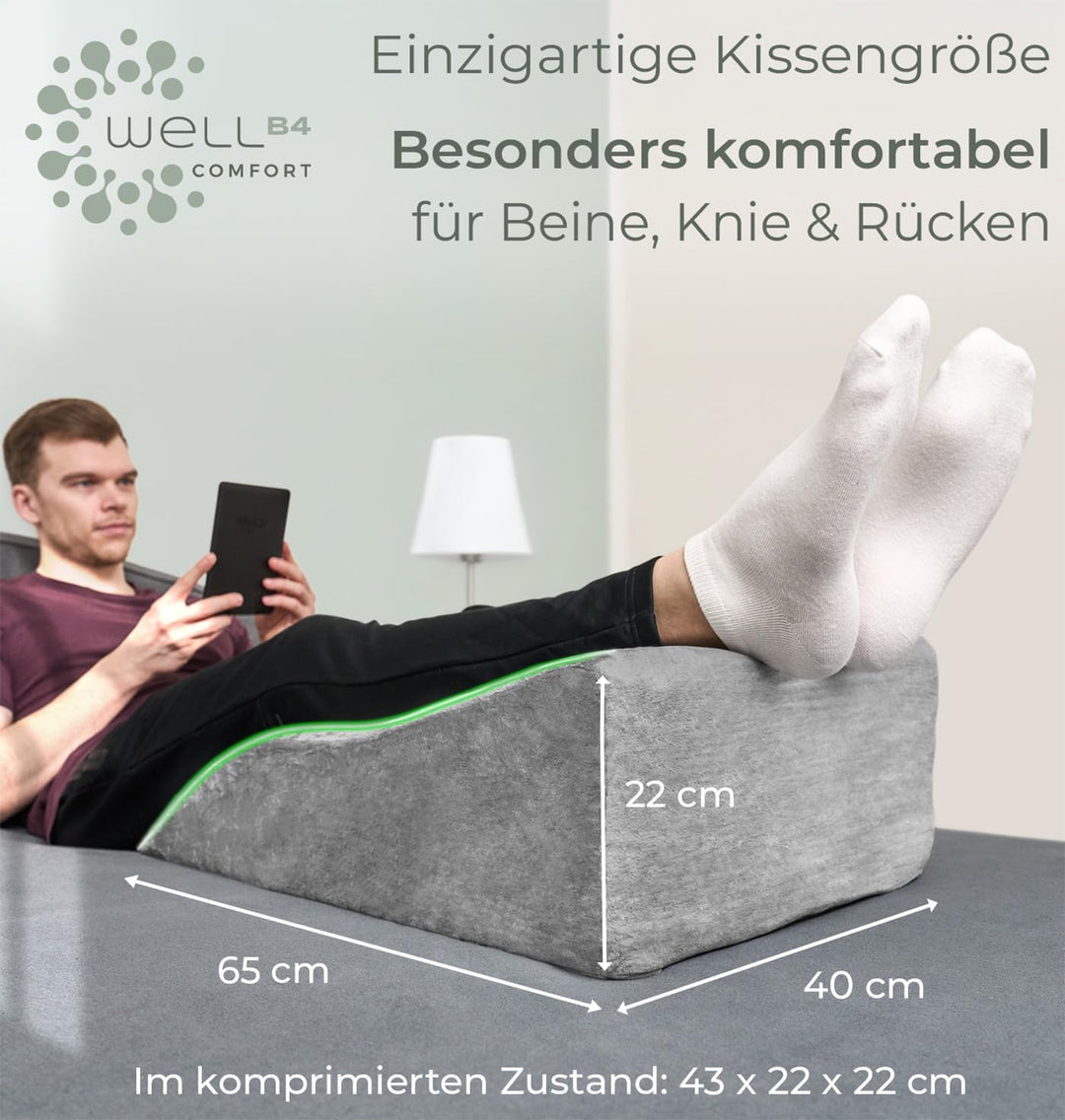 Well B4 Beinerhöhungskissen zur Unterstützung von Knie und Rücken – ergonomisches Kissen, Aufstehkis