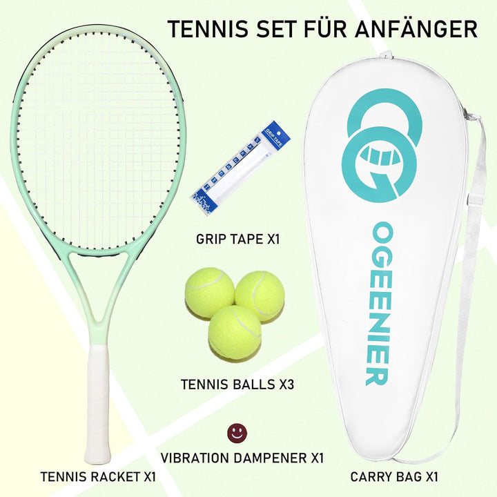 OGEENIER Tennis Racket 27 Zoll Tennisschläger Damen Herren Tennis Schläger für Erwachsene Anfänger u