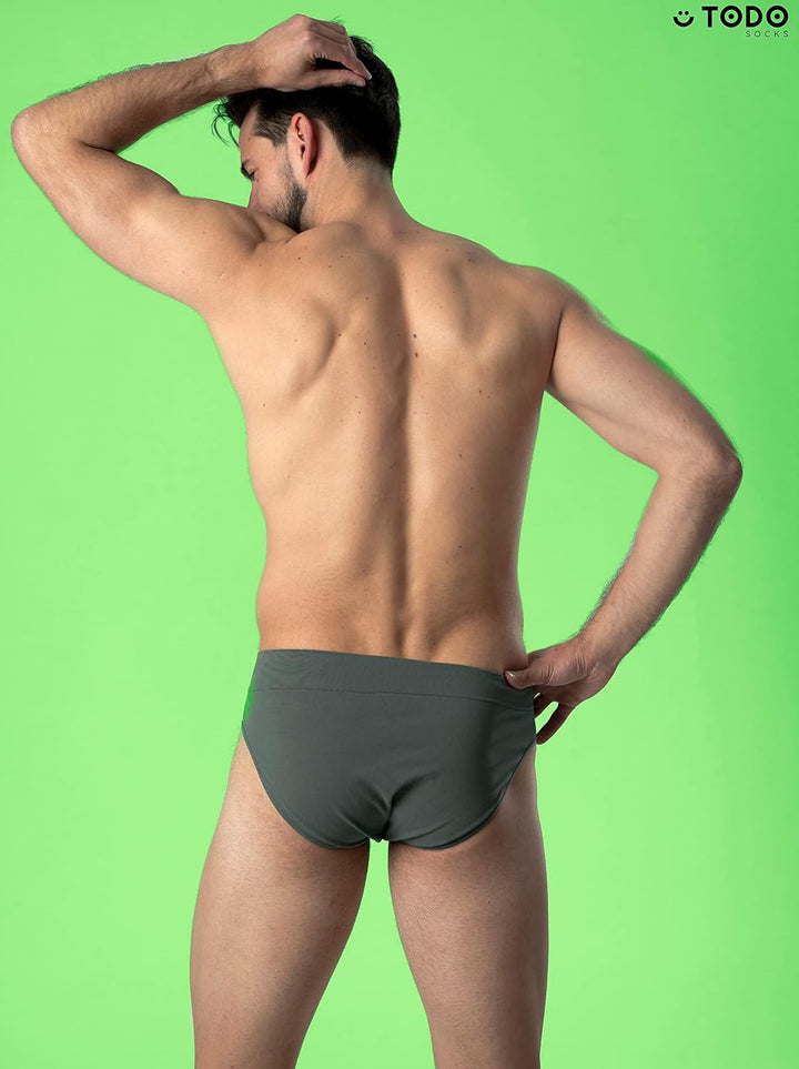 TODO Elastisch Sport Herren Slip (3er Pack) Atmungsaktiv Sportunterwäsche, Unterhosen Männer Slip oh