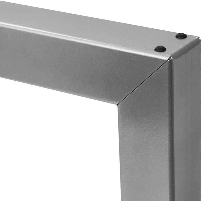 Bentatec 2 Stück - Tischgestell-Stahl U - 8080 Tischbeine Tischgestell Tischkufen Esstisch Silber be