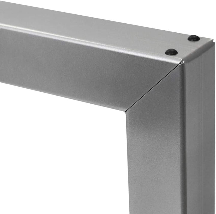 Bentatec 2 Stück - Tischgestell-Stahl U - 8080 Tischbeine Tischgestell Tischkufen Esstisch Silber be