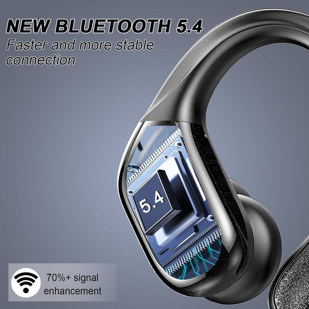 Bluetooth Kopfhörer Sport, 75Std 2025 Kopfhörer Kabellos Bluetooth 5.4, 3D Stereo Tiefer Bass IP-X8