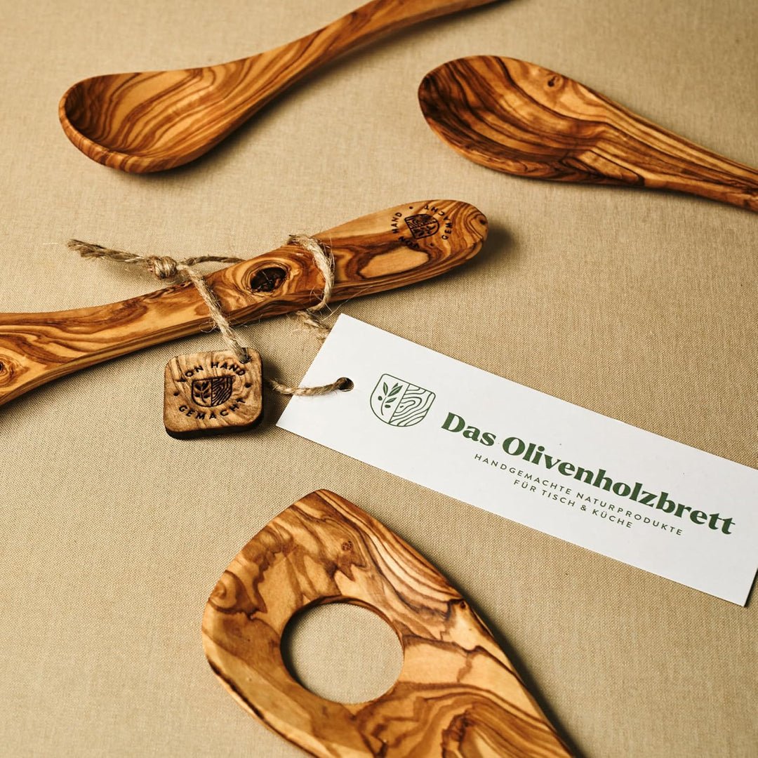 das Olivenholzbrett® / Olivenholz-Schalen Set 6-teilig/Holzschalen Set/Beilagenschalen Set/Multifunk