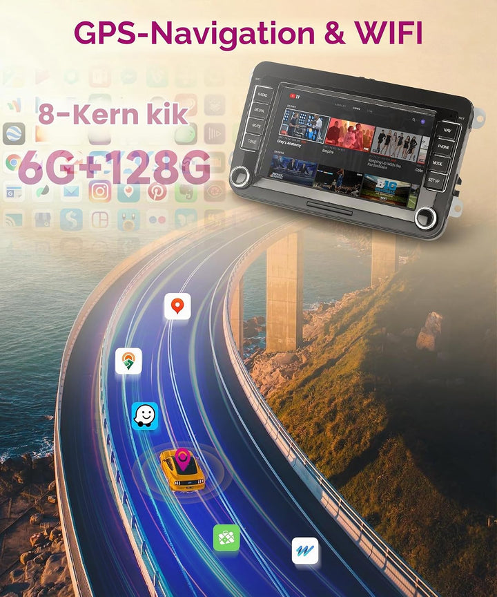 6G+128G 8 Core Wireless Carplay Android Autoradio für VW Golf 5 6 Passat Polo Tiguan Touran Caddy Sk