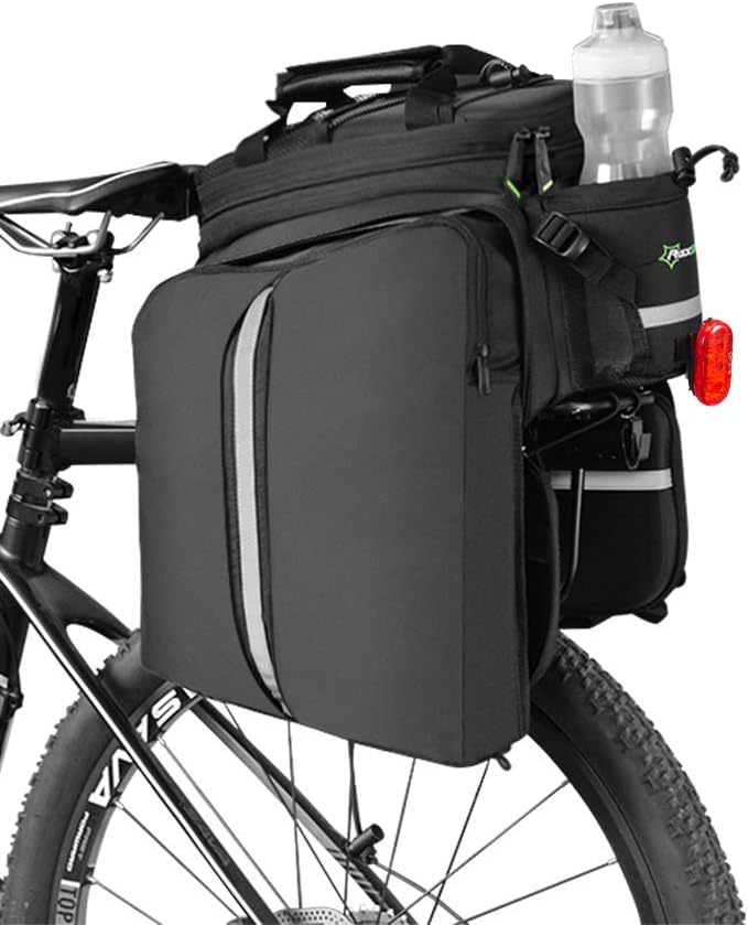 ROCKBROS Fahrrad Gepäckträgertasche wasserdichte Fahrradtasche für Gepäckträger mit Regenschutz 17-3