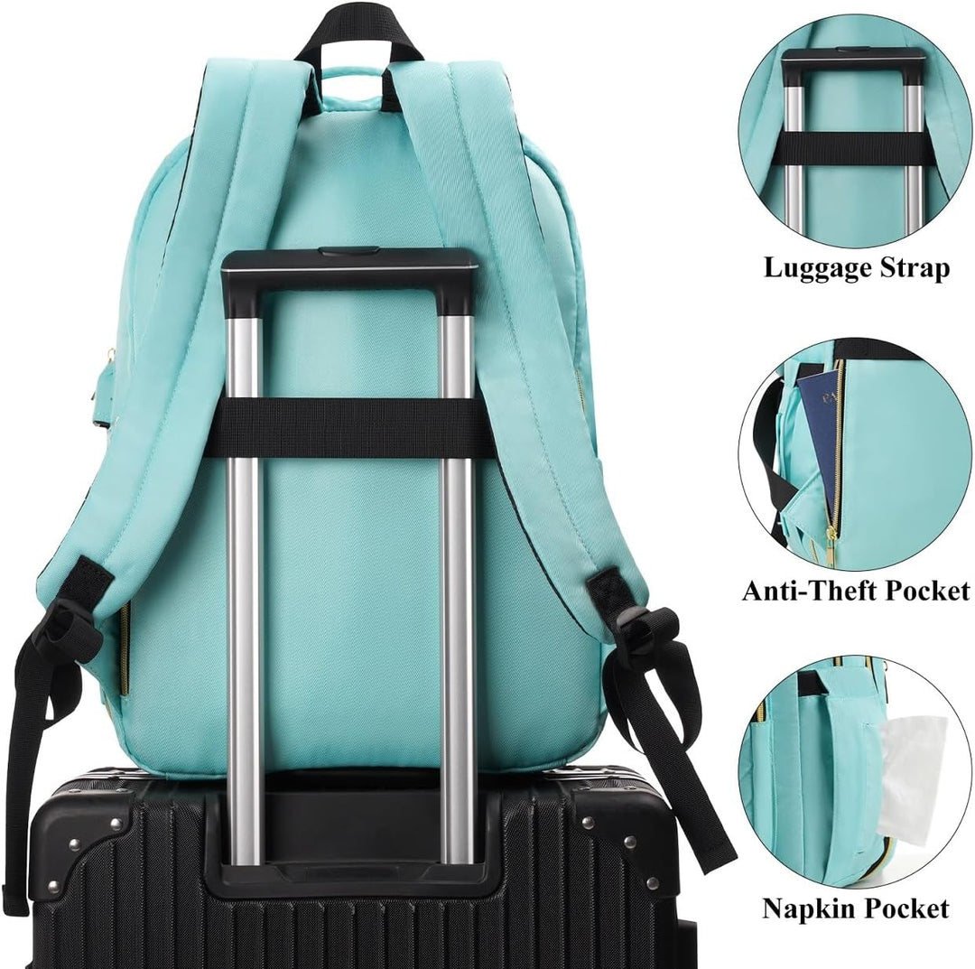 YAMTION Rucksack Damen,Schulrucksack Mädchen Teenager Schultasche Frauen 17.3 Zoll Laptop Rucksack m