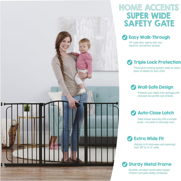 Regalo Arched Decore Easy Step Extra Wide Baby Gate
