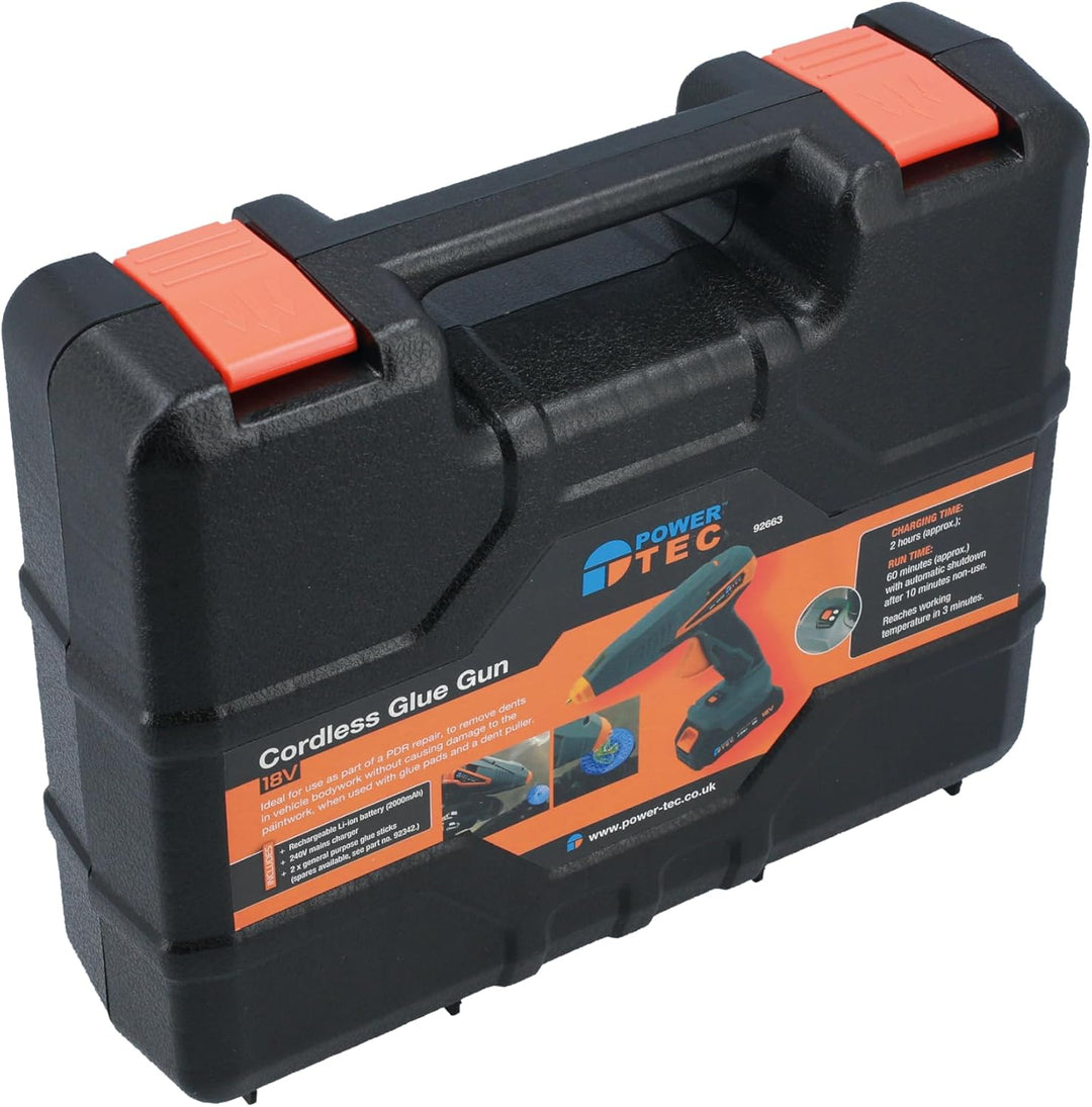 PowerTec 92663 Cordless Glue Gun 18V 100W