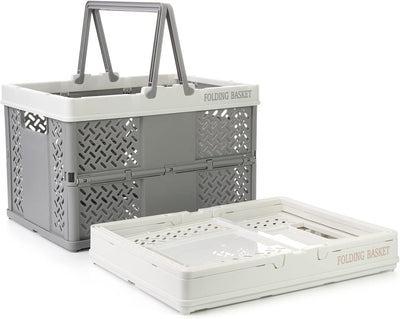 Spesh 2 Stücke Klappbox mit Henkel 30 * 22cm Aufbewahrungsbox klappbar Klein Plastik Aufbewahrungsko
