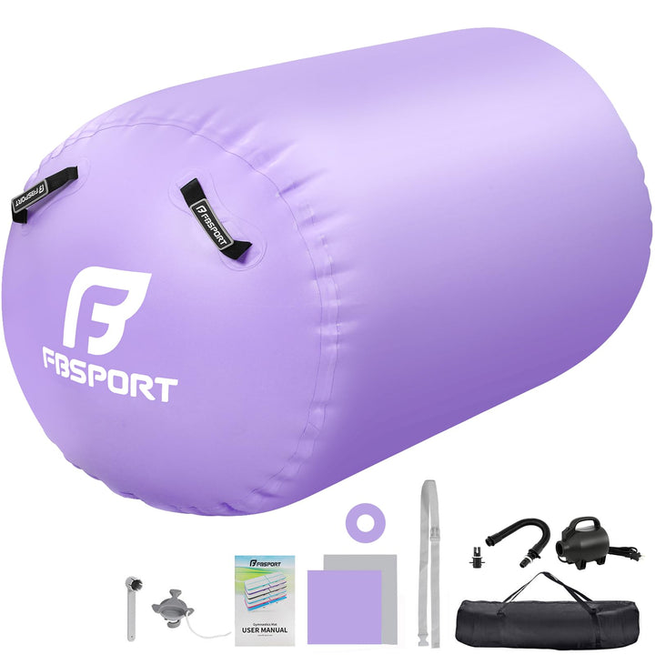 FBSPORT Aufblasbare Air Roll, 100/120cm Aufblasbare Luft Rollen, Yoga Gymnastik Zylinder, Gymnastikm