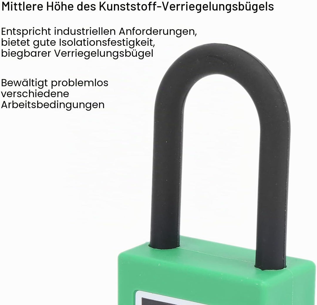 Lockout Tagout Schlösser 10Set Sicherheitsvorhängeschloss 2 Schlüssel Pro Schloss Technische Isolier