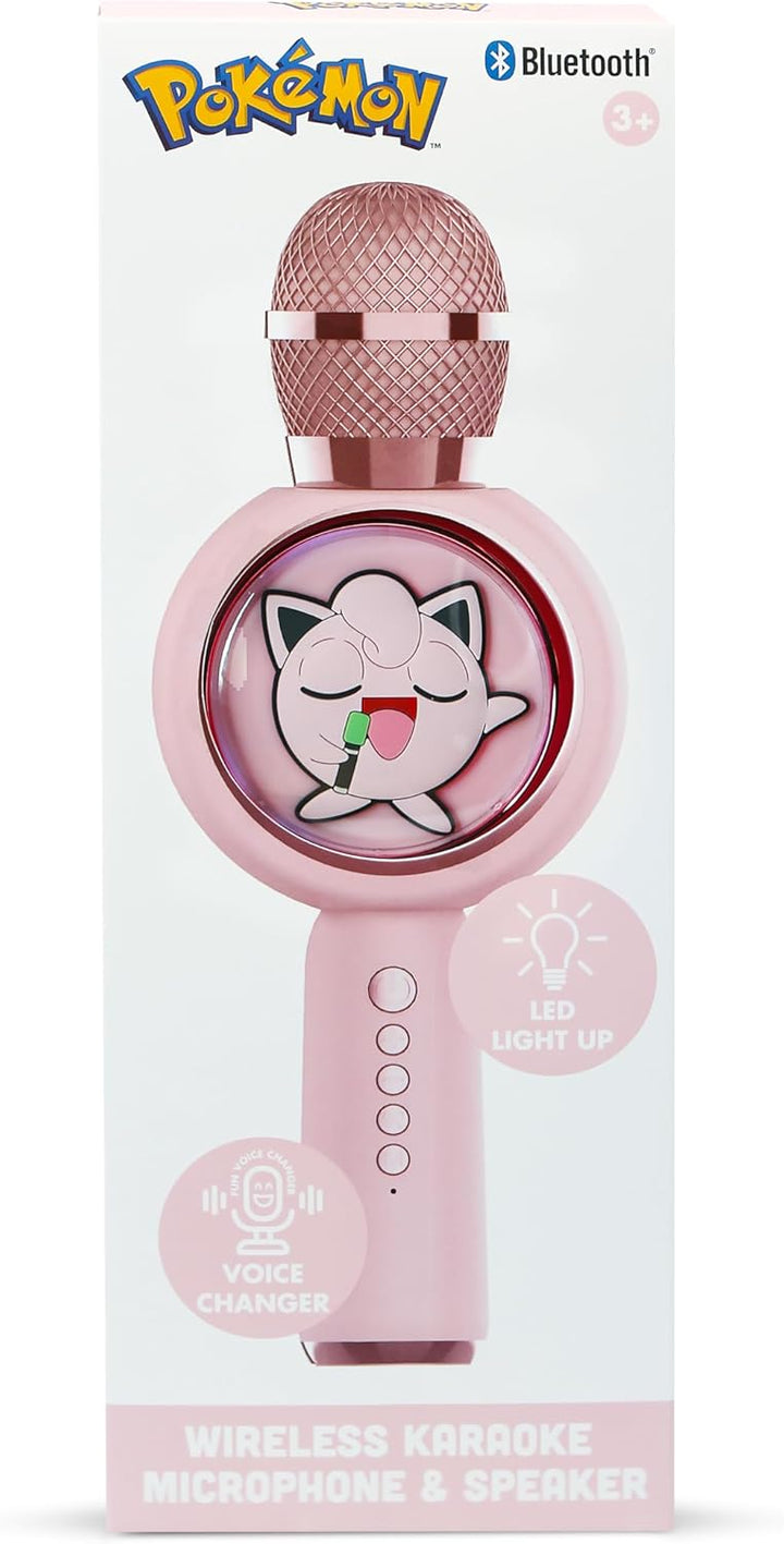 OTL Technologies Pokemon Jiggly Puff Popsing LED Light Up Wireless Karaoke Mikrofon mit Voice Change