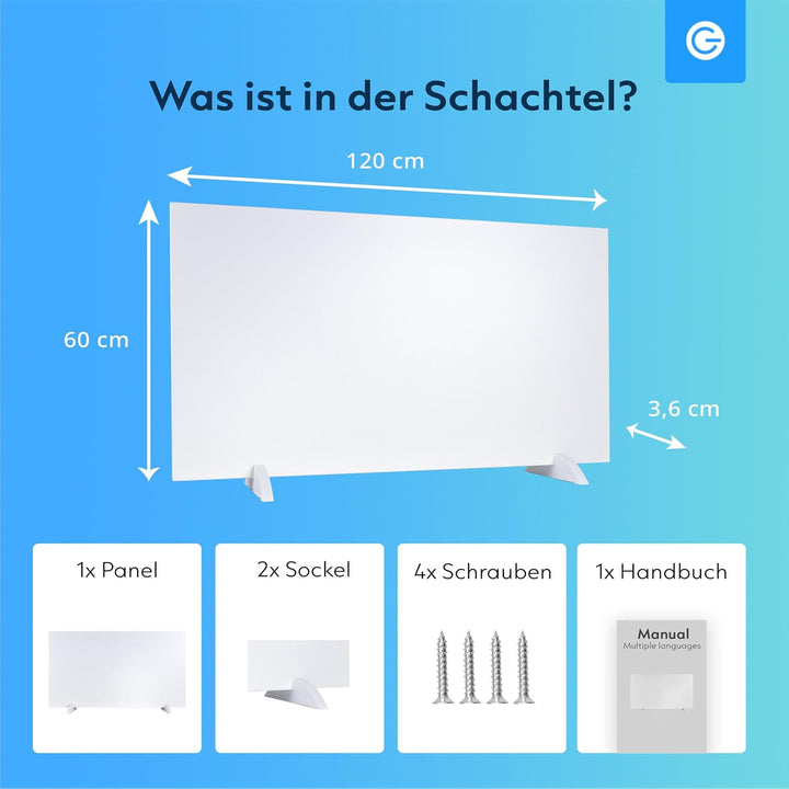 Silvergear® Infrarotheizung Premium | 720W Heizpaneel mit WiFi-Steuerung | Schutz vor Überhitzung |