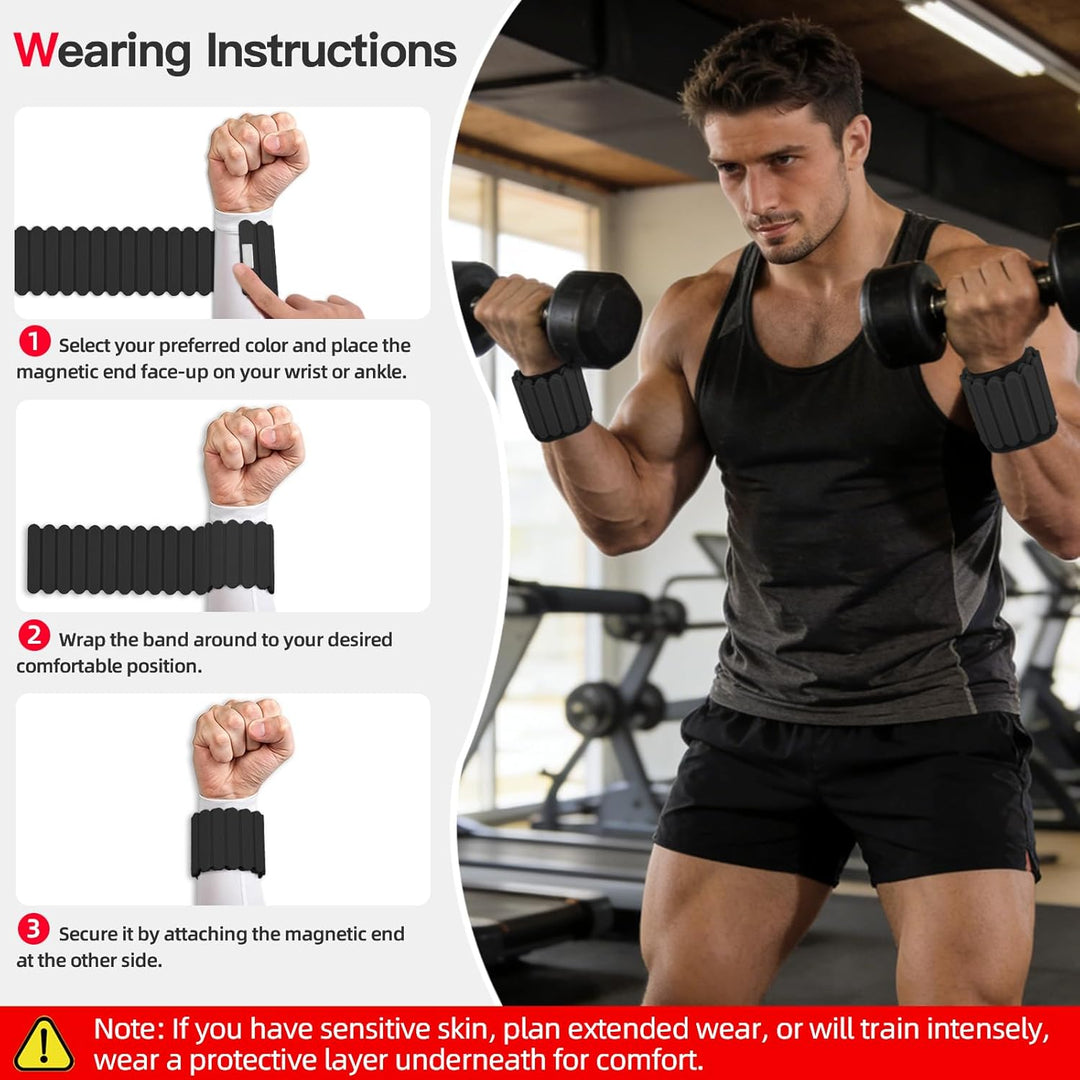 Abahub Magnetische Gewichte Hand Fuss Wrist Ankle Weights Handgelenk Gewichte für Beine und Arme Set
