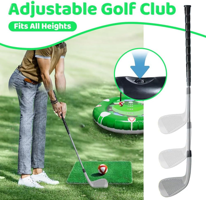 Aufblasbare Pool Spielzeug, Aufblasbares Golf Poolspielzeug, Golf Training Set mit 1 Golfschläger un