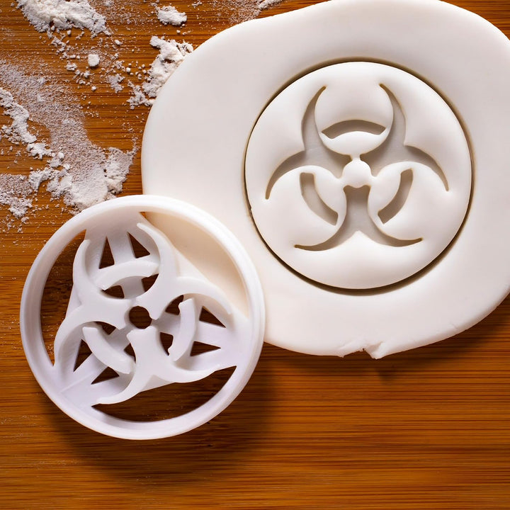 4er Set Wissenschaftssymbole Ausstechformen (Formen: Atom, Biohazard, Radioaktivität und Gift), 4 Te