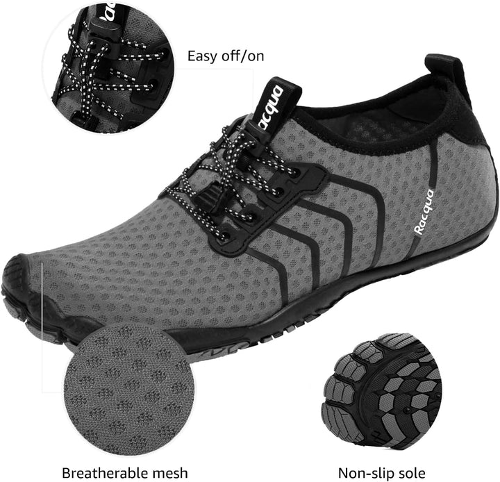 Racqua Composite Mesh Wasserschuhe Männer Frauen 42 EU Grau, 42 EU Grau
