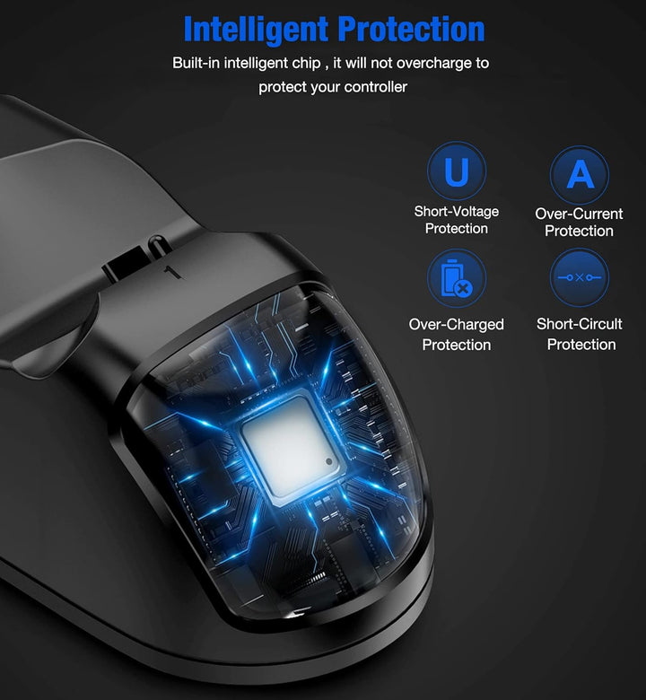 PS4-Controller-Ladestation mit Ladekabel, 1,8 Stunden Schnellladefunktion, PS4-Controller-Ladestatio