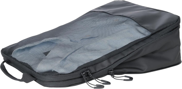 Reise-Kompressionstaschen Set – TROIKA BLACK PACKING CUBES – 3 Packtaschen mit zusätzlichem Kompress
