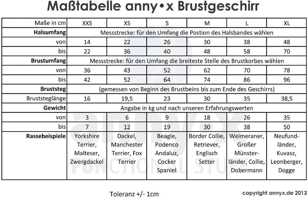 anny-x Brustgeschirr Fun Oliv orange - Gr. M