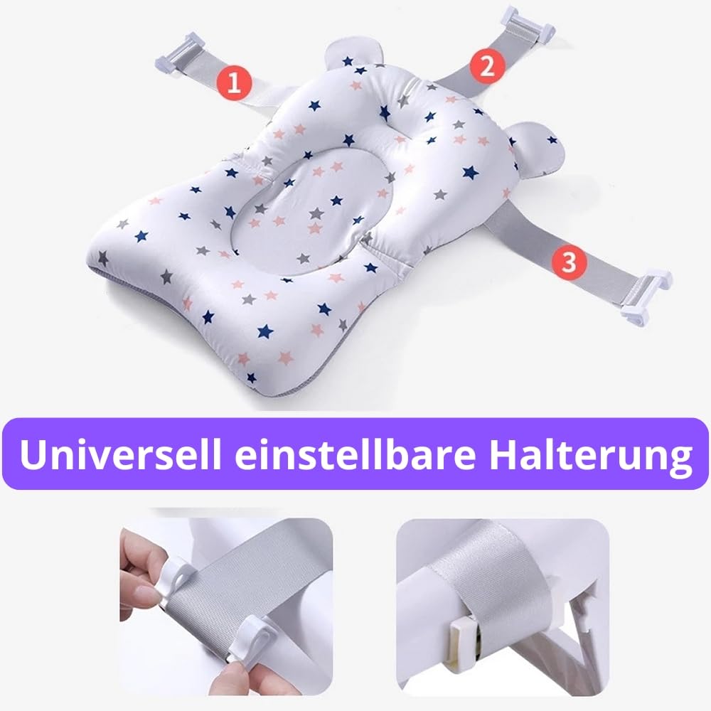Badekissen Baby + Badekanne, Universelle Badewannenkissen, babywanne einsatz, Rutschfest, Weiches, G