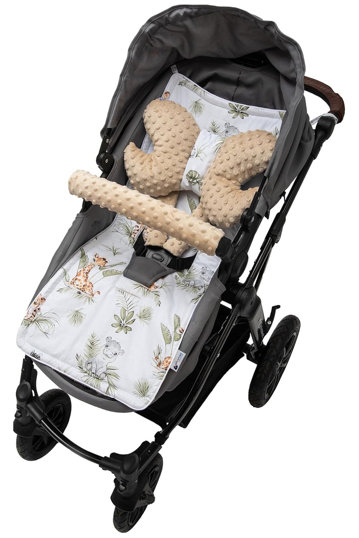 Medi Partners Universal Sitzauflage Kinderwagen &amp; Buggys Sitzeinglage Kinderwagendecke 5tgl Gurtpols
