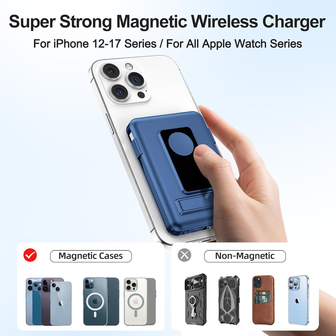 für Magsafe Powerbank, 10000mAh Magnetische Kabellose Power Bank für iPhone, 20W Schnelllade Externe