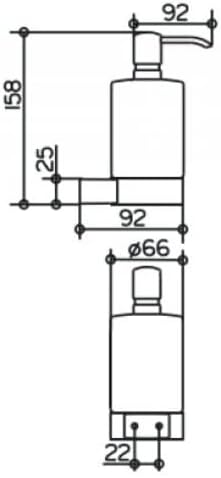 Keuco 14953019000 Plan Lotionsspender mit Pumpe verchromt Wandmodell Echtkristallglas mattiert
