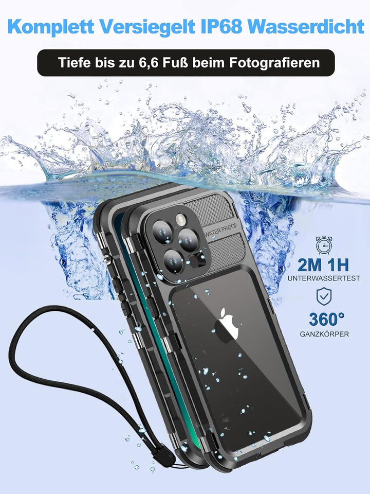 WIFORT für iPhone 13 Pro Hülle wasserdichte,360 Grad Outdoor Schutzhülle mit Kameraschutz Displaysch