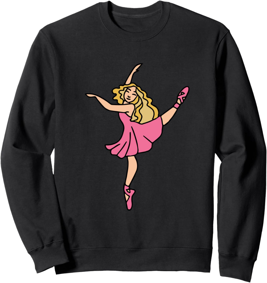 I Love Ballet ballerina art Sweatshirt