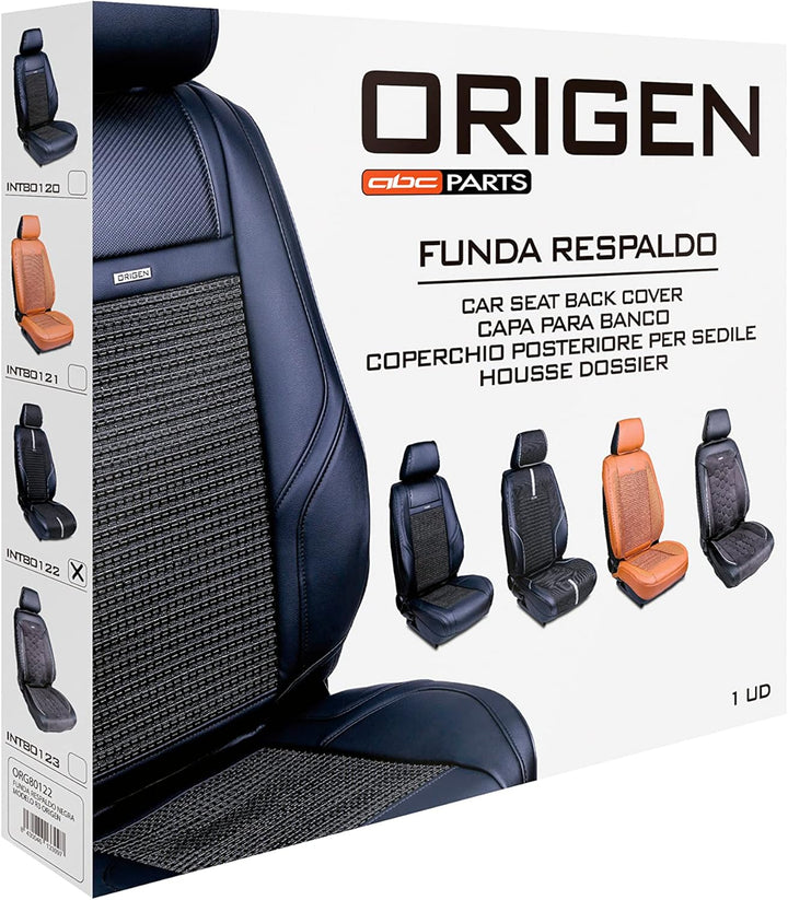 Origen Vordersitzbezug Modell R3 Schwarz mit 6 cm Schaumstoff. Kompatibel mit Seitenairbag. Hergeste