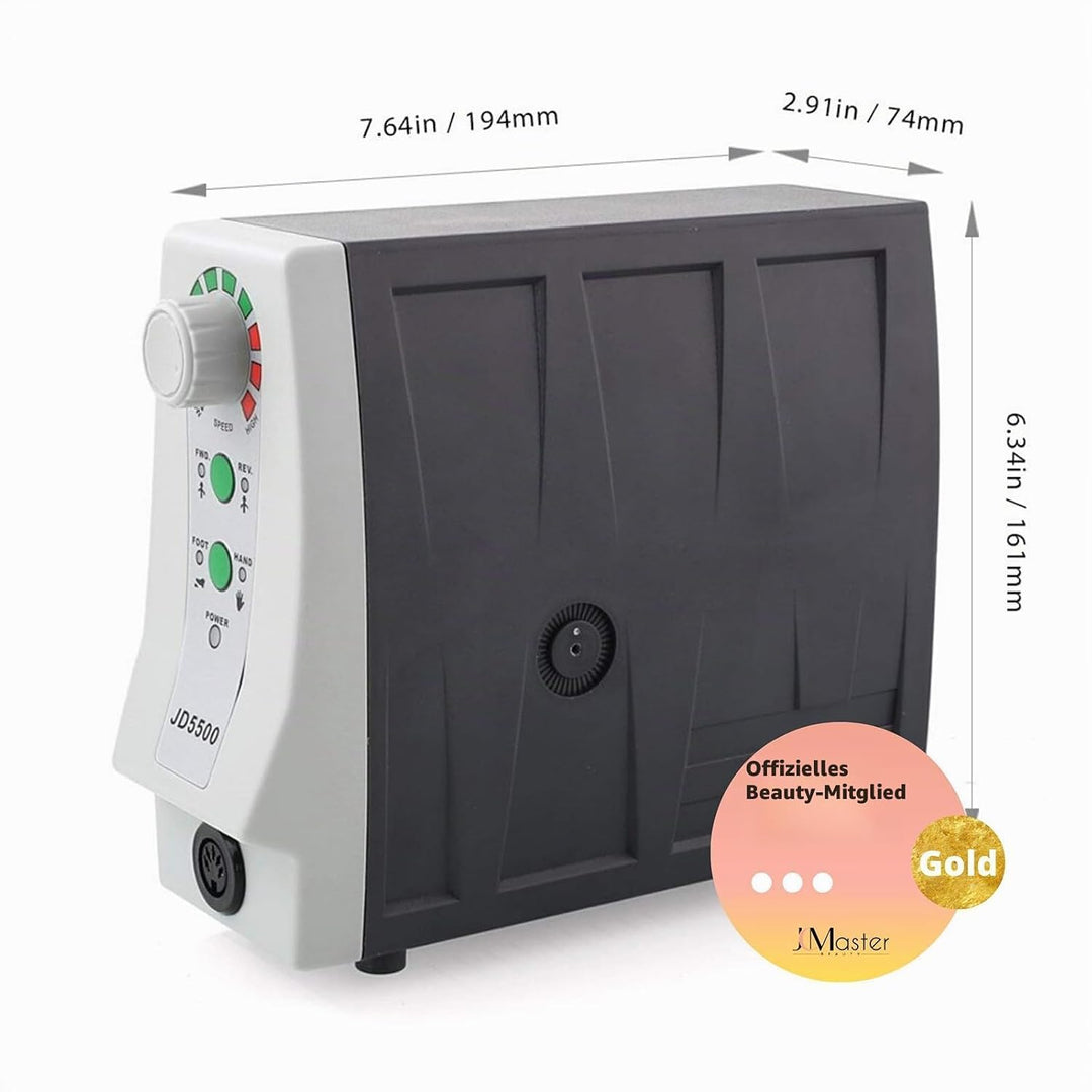 Profi Nagelfräser für Gelnägel 35000 - JSDA® JD5500 elektrische Nagelfeile Für Nagelstudio &amp; Privat,